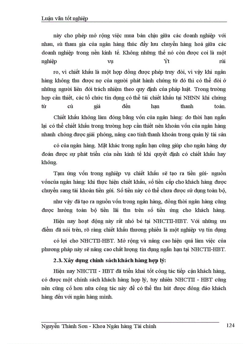 image for page Giải pháp nâng cao chất lượng tín dụng ngắn hạn tại chi nhánh NHCTII-HBT