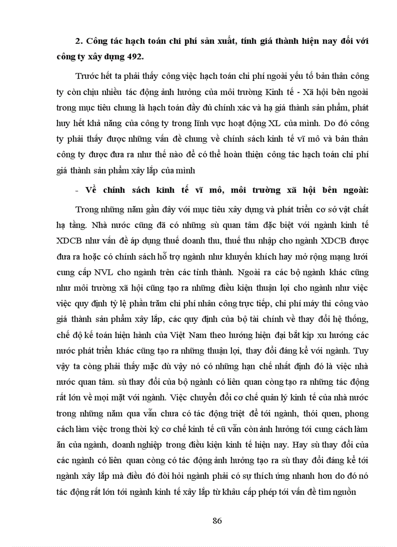 image for page Hướng hoàn thiện công tác tổ chức hạch toán chí phí sản xuất và tính giá thành sản phâm xây lắp ở Công ty xây dựng 492