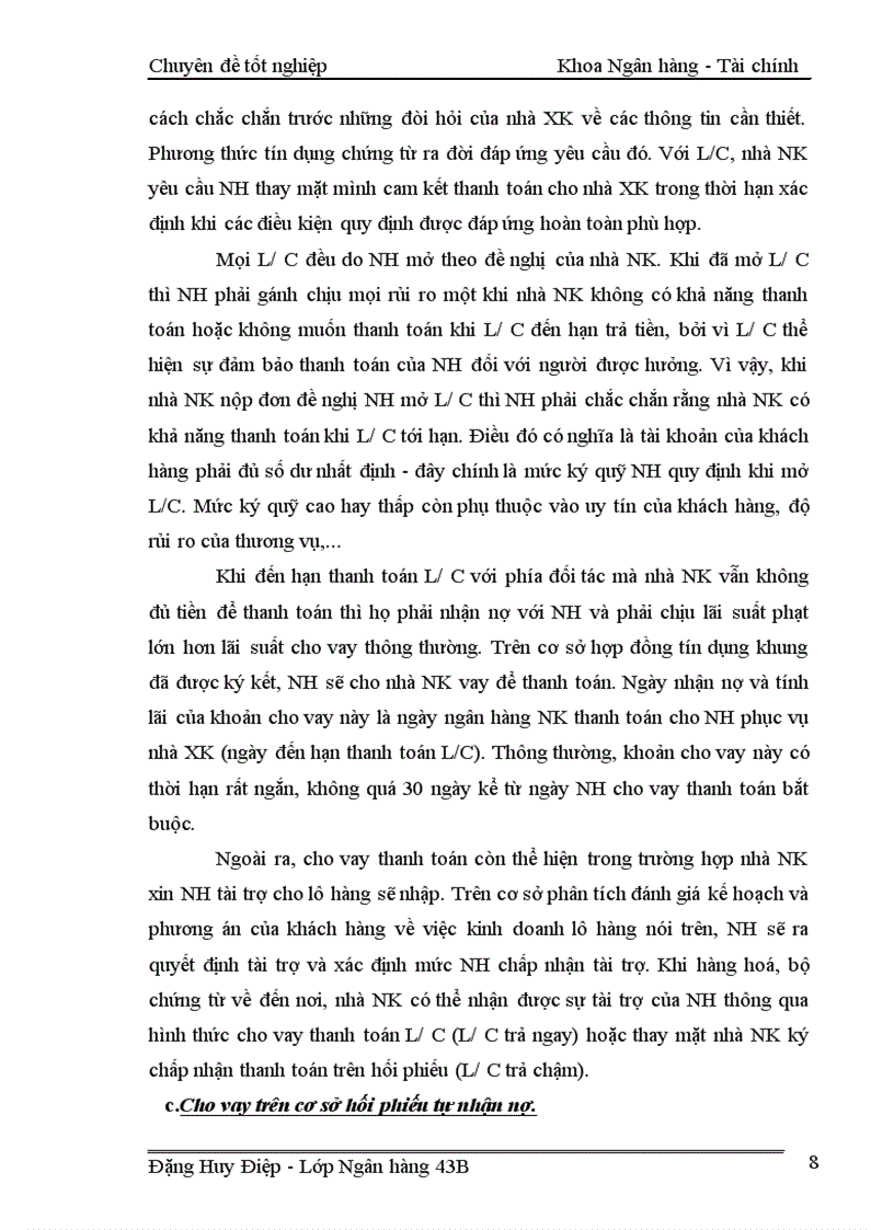 image for page Một số giải pháp nhằm mở rộng hoạt động tín dụng tài trợ xuất nhập khẩu tại ngân hàng TMCP XNK Việt Nam chi nhánh Hà Nội