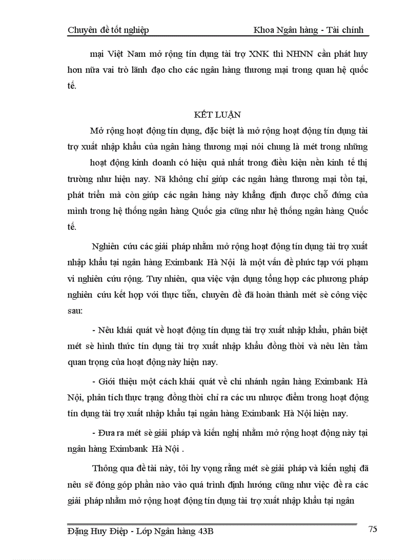 image for page Một số giải pháp nhằm mở rộng hoạt động tín dụng tài trợ xuất nhập khẩu tại ngân hàng TMCP XNK Việt Nam chi nhánh Hà Nội