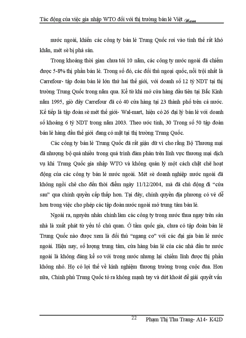 image for page Tác động của việc gia nhập WTO đối với thị trường bán lẻ Việt Nam