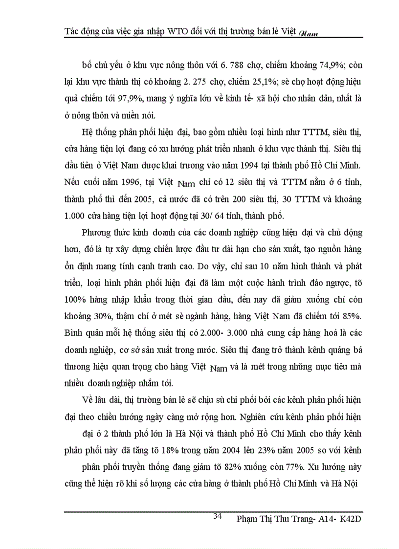image for page Tác động của việc gia nhập WTO đối với thị trường bán lẻ Việt Nam