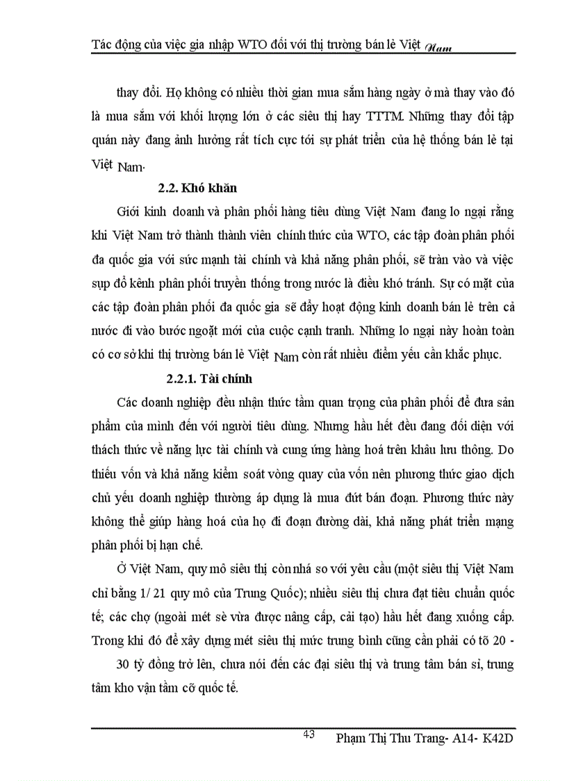 image for page Tác động của việc gia nhập WTO đối với thị trường bán lẻ Việt Nam