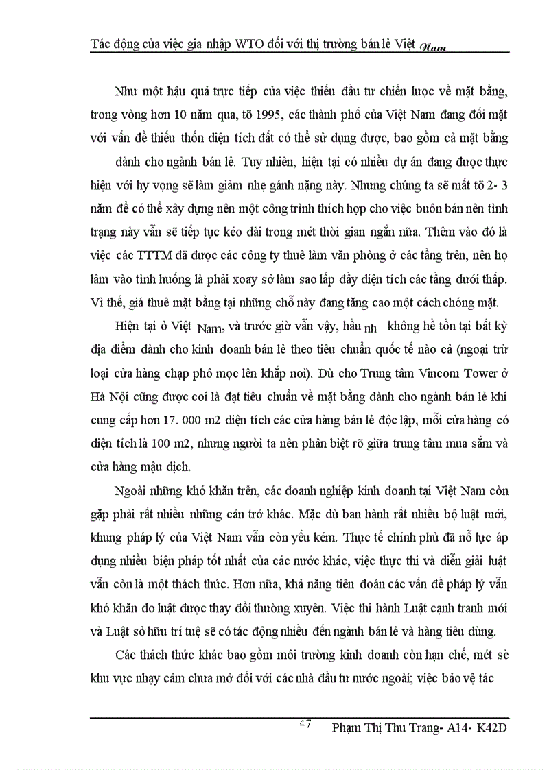 image for page Tác động của việc gia nhập WTO đối với thị trường bán lẻ Việt Nam