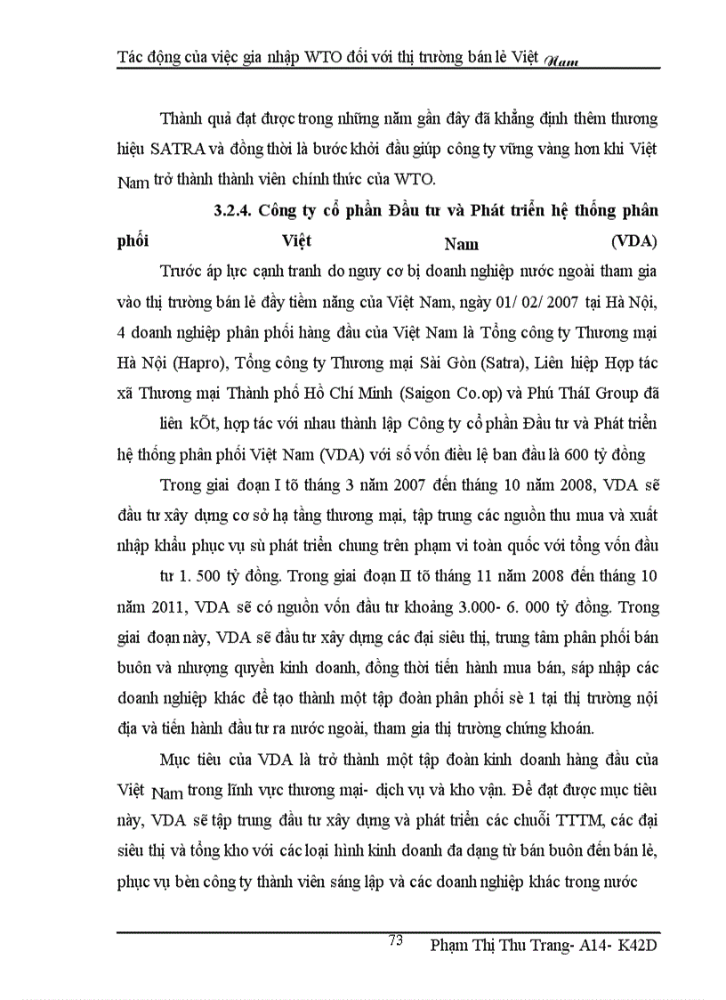 image for page Tác động của việc gia nhập WTO đối với thị trường bán lẻ Việt Nam