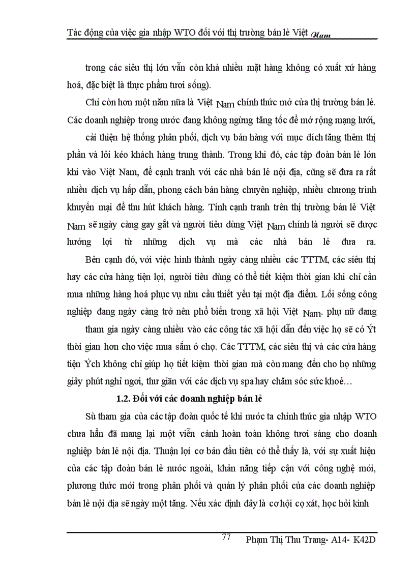 image for page Tác động của việc gia nhập WTO đối với thị trường bán lẻ Việt Nam