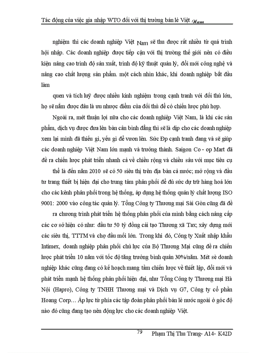 image for page Tác động của việc gia nhập WTO đối với thị trường bán lẻ Việt Nam