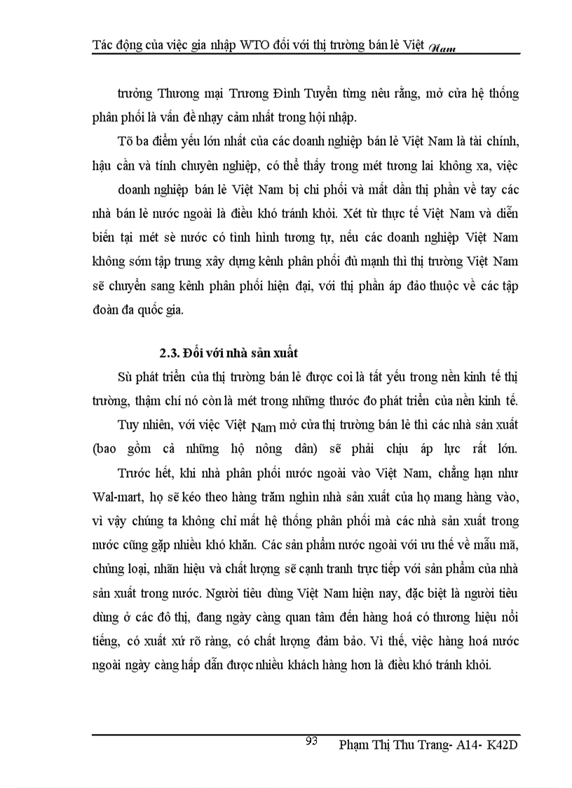 image for page Tác động của việc gia nhập WTO đối với thị trường bán lẻ Việt Nam