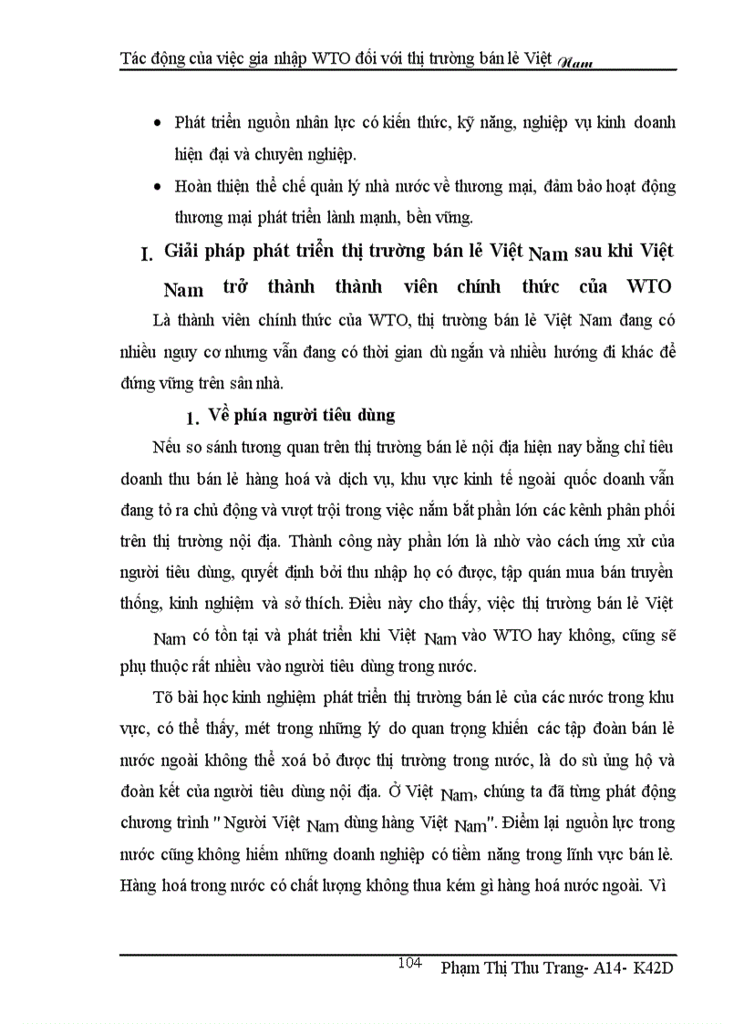image for page Tác động của việc gia nhập WTO đối với thị trường bán lẻ Việt Nam