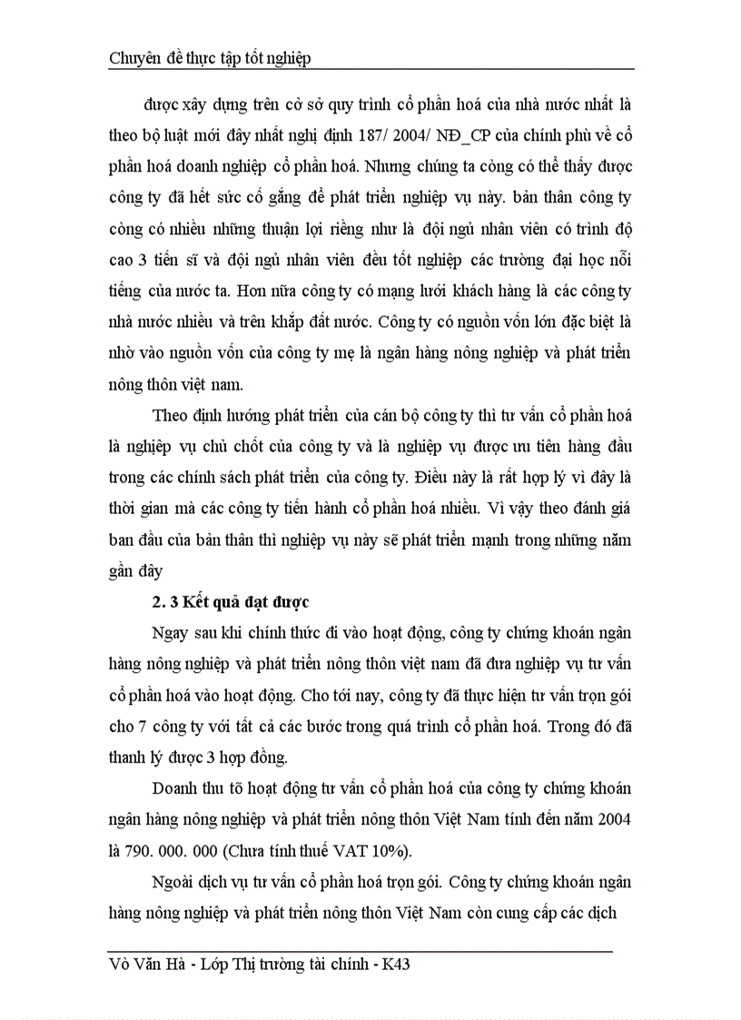 image for page Tư vấn cổ phần hoá doanh nghiệp nhà nước tại Công ty Chứng khoán Ngân hàng Nông nghiệp Việt Nam