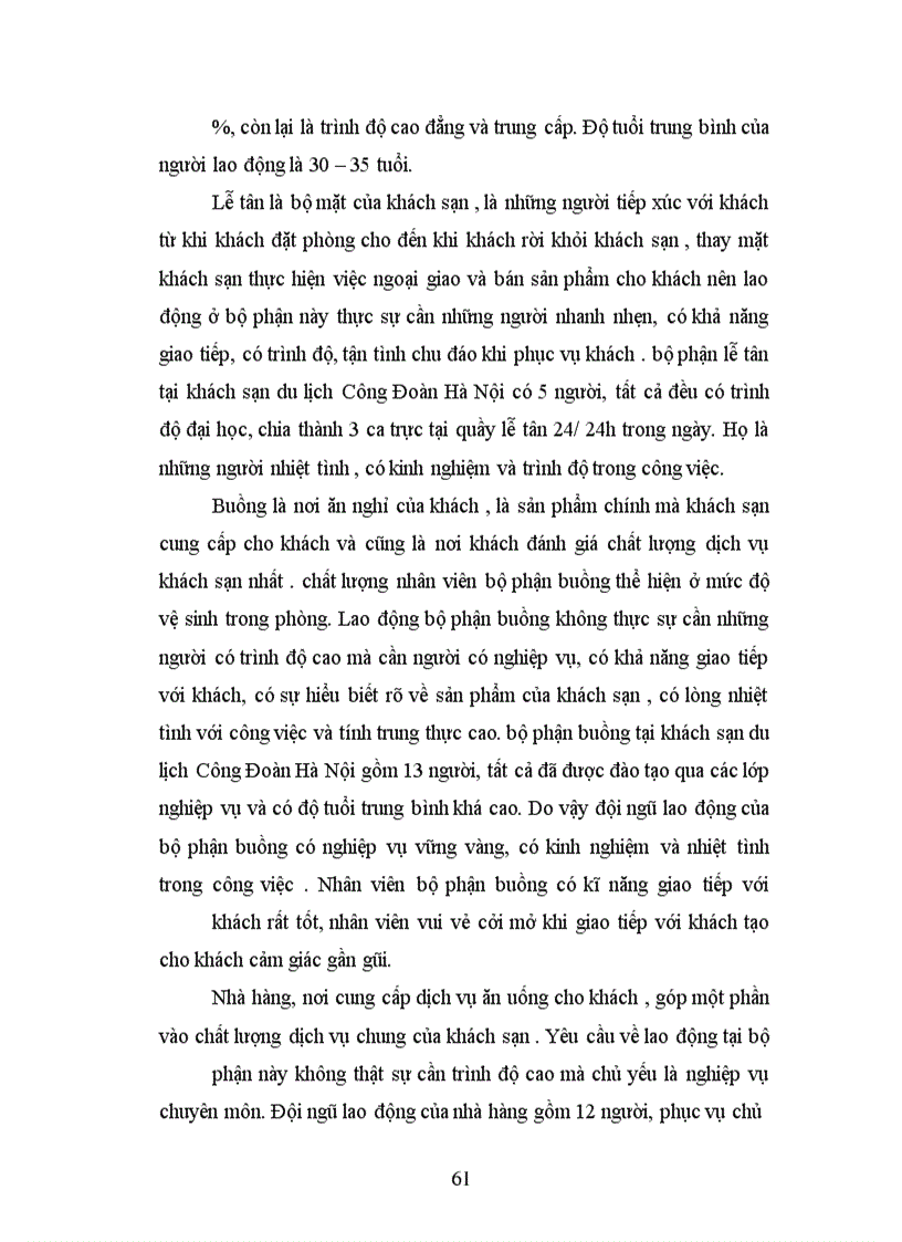 image for page Thực trạng và giải pháp nâng cao chất lượng dịch vụ lưu trú tại khách sạn du lịch Công Đoàn Hà Nội