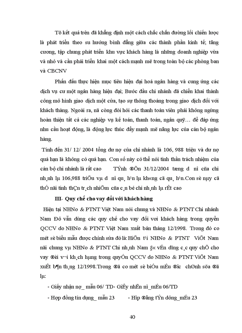 image for page Thực tiễn áp dụng pháp luật về hợp đồng tín dụng tại NHNo & PTNT chi nhánh Nam Đô