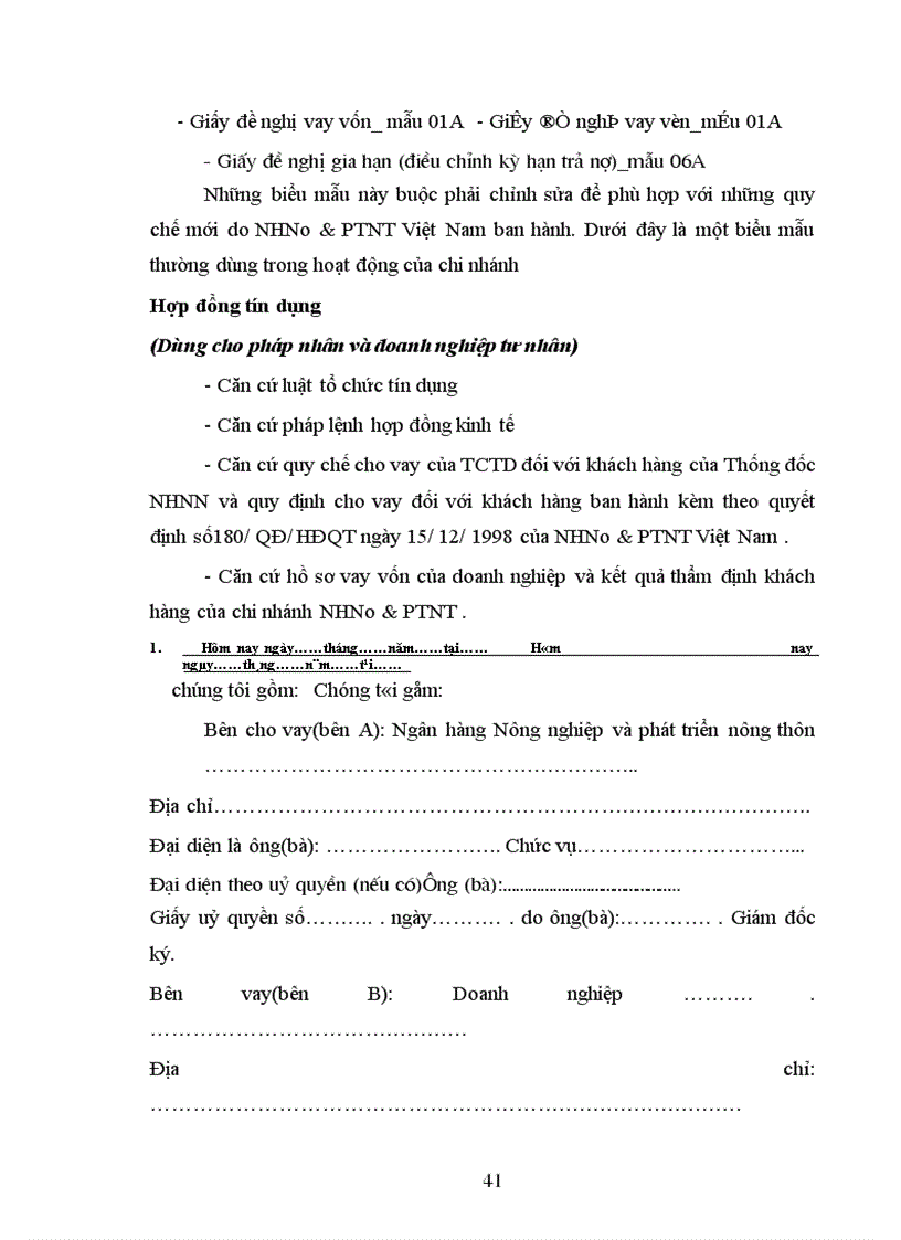 image for page Thực tiễn áp dụng pháp luật về hợp đồng tín dụng tại NHNo & PTNT chi nhánh Nam Đô