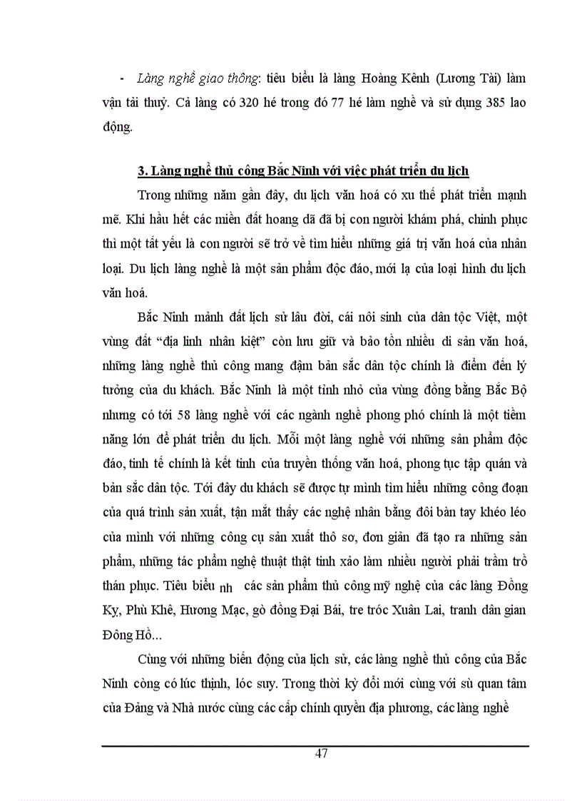 image for page Khai thác làng nghề phục vụ mục đích du lịch ở tỉnh Bắc Ninh