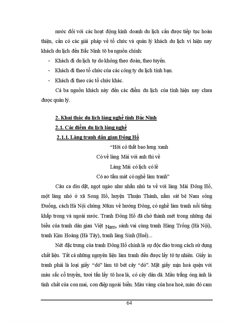 image for page Khai thác làng nghề phục vụ mục đích du lịch ở tỉnh Bắc Ninh