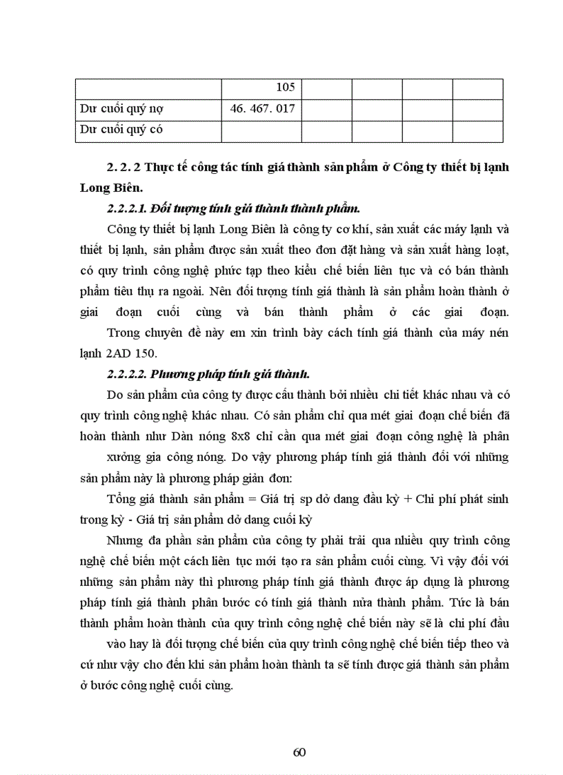 image for page Kế toán chi phí sản xuất và tính giá thành sản phẩm tại Công ty thiết bị lạnh Long Biên
