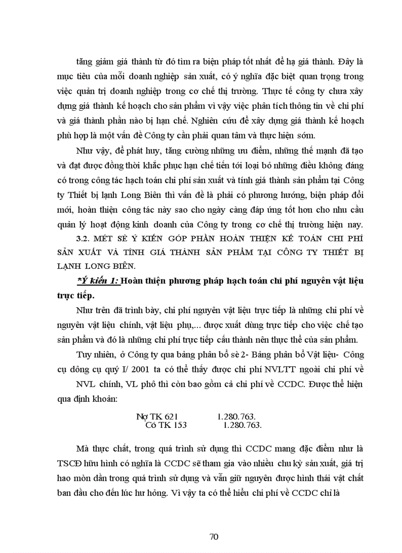 image for page Kế toán chi phí sản xuất và tính giá thành sản phẩm tại Công ty thiết bị lạnh Long Biên