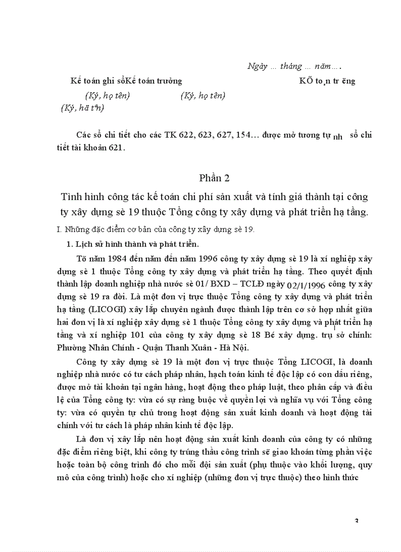 image for page Hoàn thiện công tác kế toán chi phí sản xuất và tính giá thành sản phẩm trong công ty xây dựng số 19 thuộc Tổng công ty xây dựng và phát triển hạ tầng