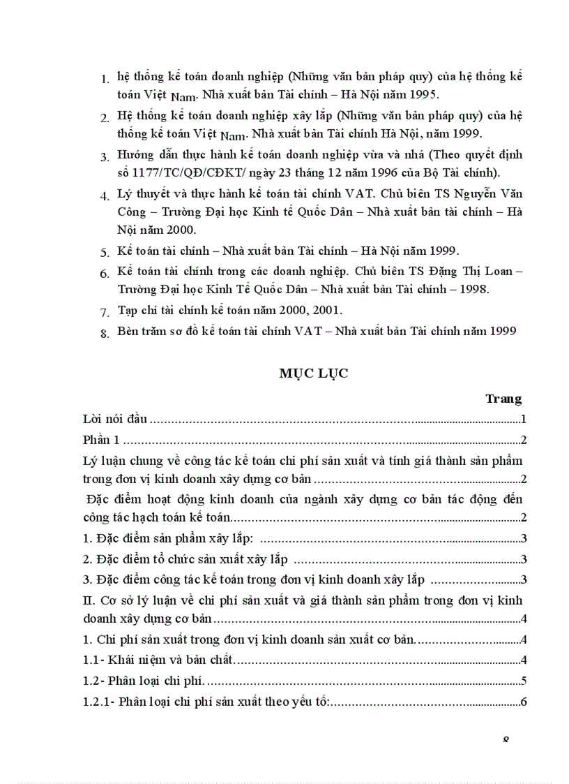 image for page Hoàn thiện công tác kế toán chi phí sản xuất và tính giá thành sản phẩm trong công ty xây dựng số 19 thuộc Tổng công ty xây dựng và phát triển hạ tầng