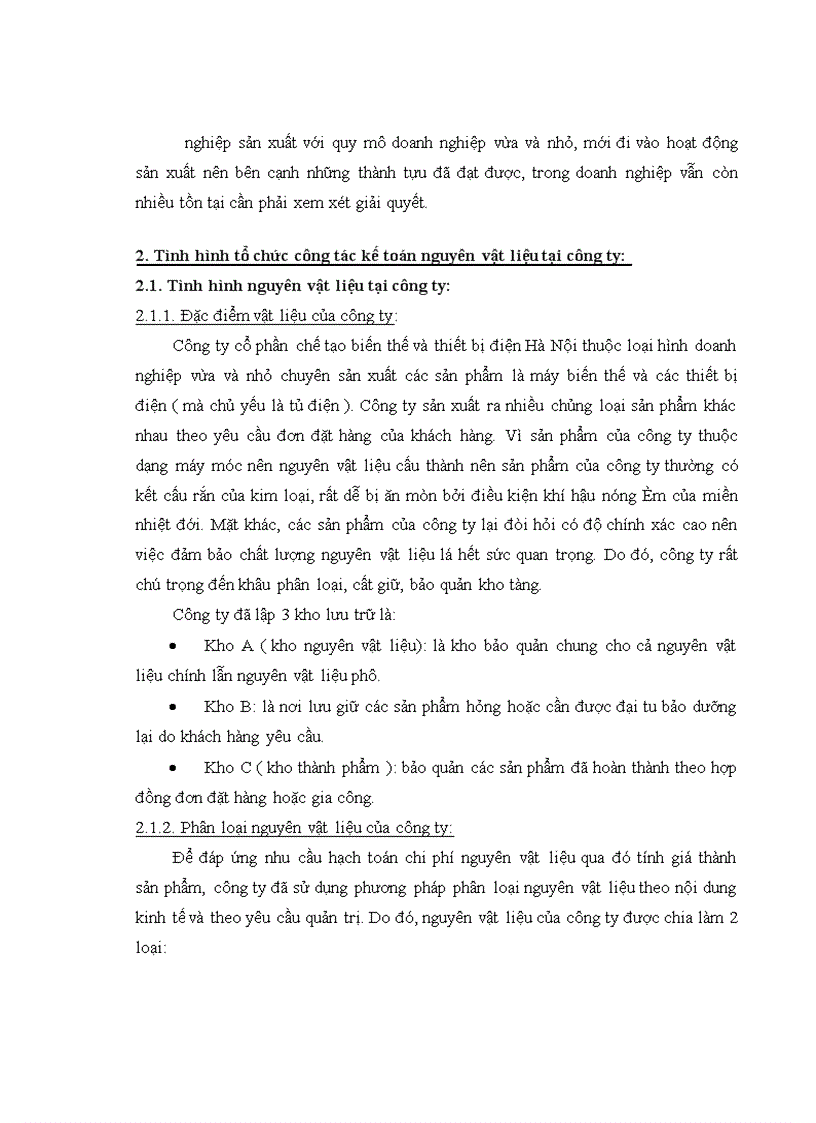 image for page Hoàn thiện công tác kế toán nguyên vật liệu tại Công ty cổ phần chế tạo biến thế và thiết bị điện Hà Nội