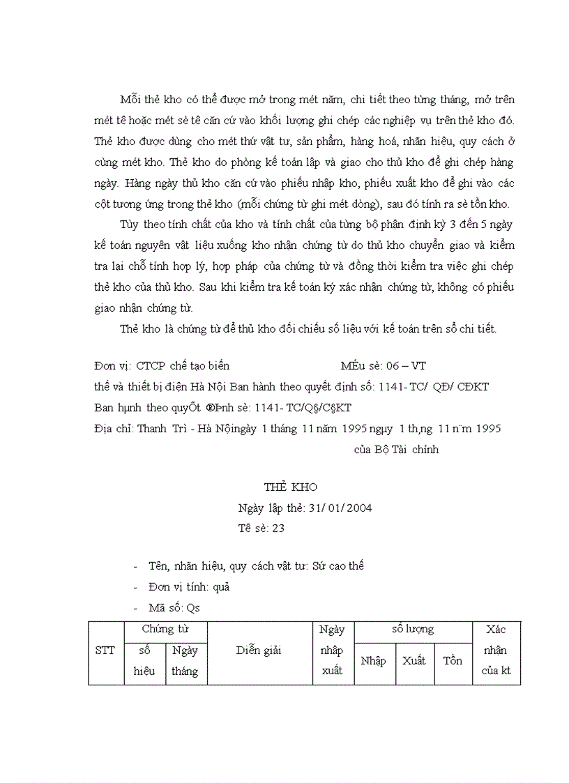 image for page Hoàn thiện công tác kế toán nguyên vật liệu tại Công ty cổ phần chế tạo biến thế và thiết bị điện Hà Nội