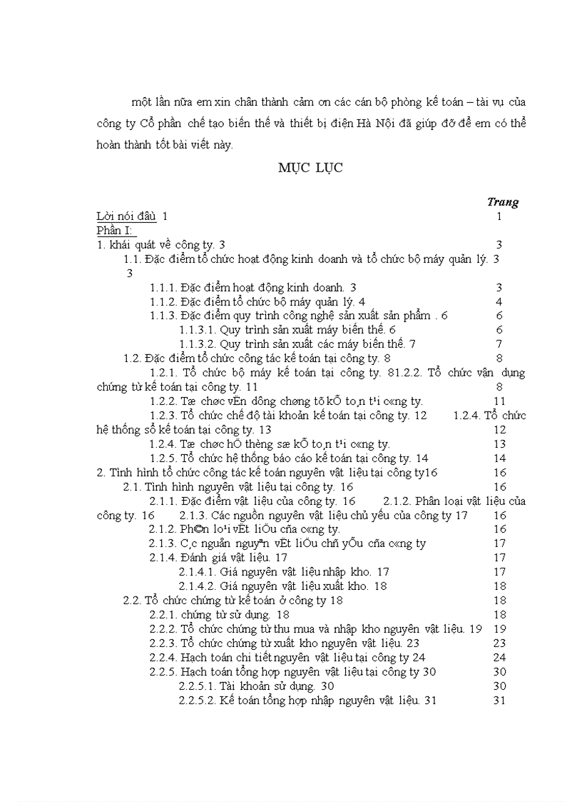 image for page Hoàn thiện công tác kế toán nguyên vật liệu tại Công ty cổ phần chế tạo biến thế và thiết bị điện Hà Nội