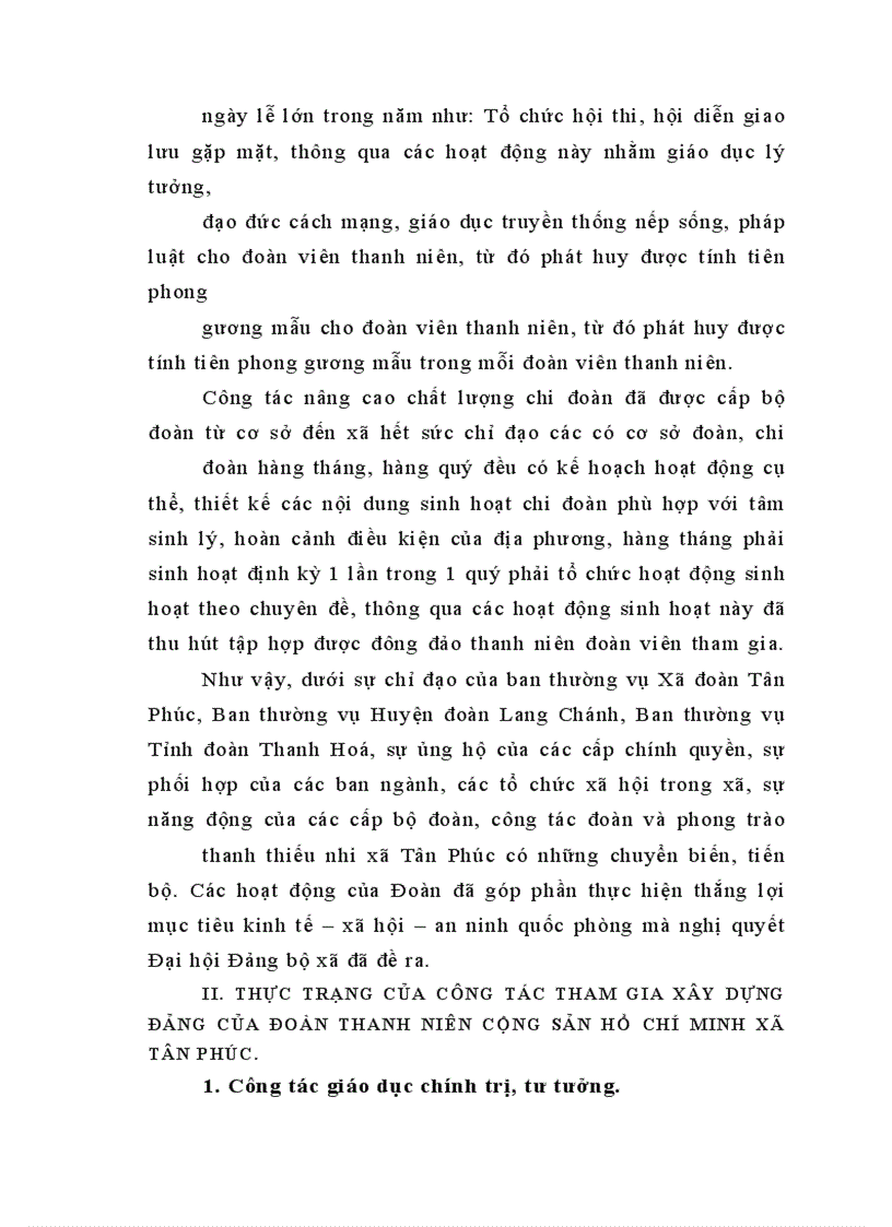 image for page Đoàn thanh niên Cộng sản Hồ Chí Minh xã Tân Phúc – huyện Lang Chánh – tỉnh Thanh Hóa với công tác tham gia xây dựng Đảng