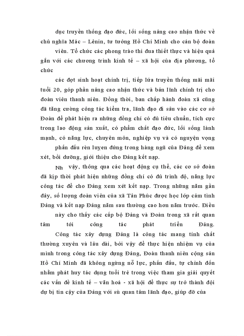 image for page Đoàn thanh niên Cộng sản Hồ Chí Minh xã Tân Phúc – huyện Lang Chánh – tỉnh Thanh Hóa với công tác tham gia xây dựng Đảng