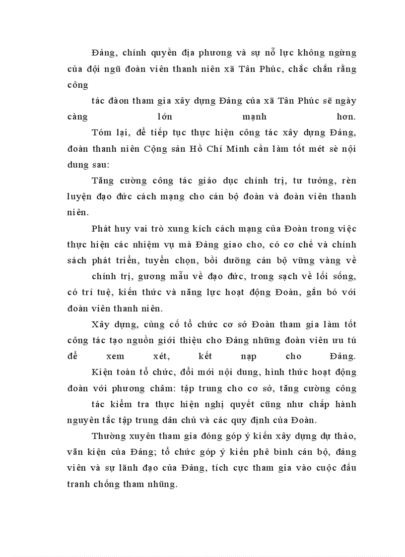image for page Đoàn thanh niên Cộng sản Hồ Chí Minh xã Tân Phúc – huyện Lang Chánh – tỉnh Thanh Hóa với công tác tham gia xây dựng Đảng