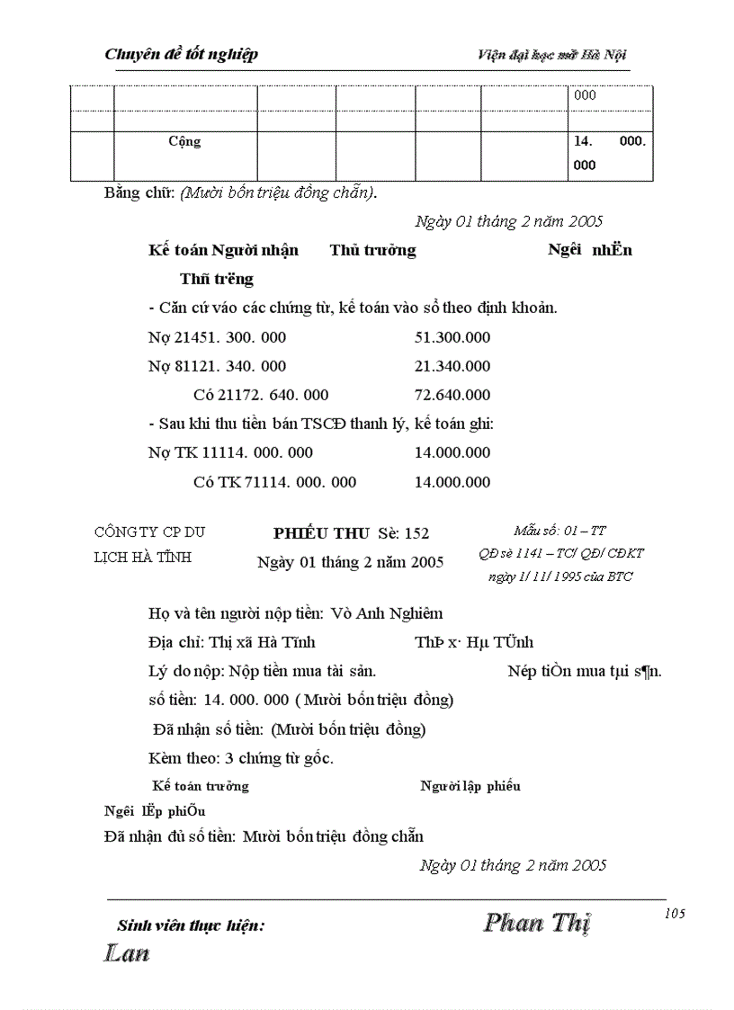 image for page Hạch toán tài sản cố định hữu hình tại Công ty cổ phần du lịch Hà Tĩnh.