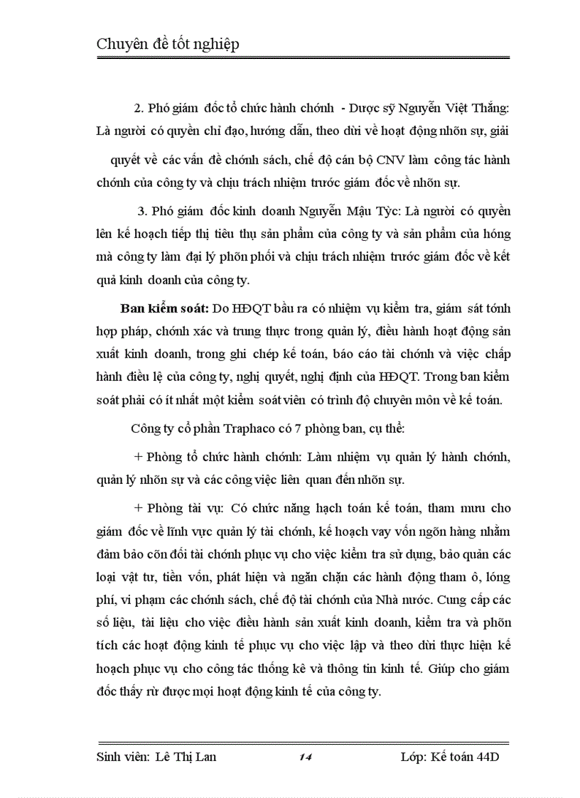 image for page Kế toán tiêu thụ thành phẩm và xác định kết quả tiêu thụ thành phẩm tại Công ty cổ phần Traphaco