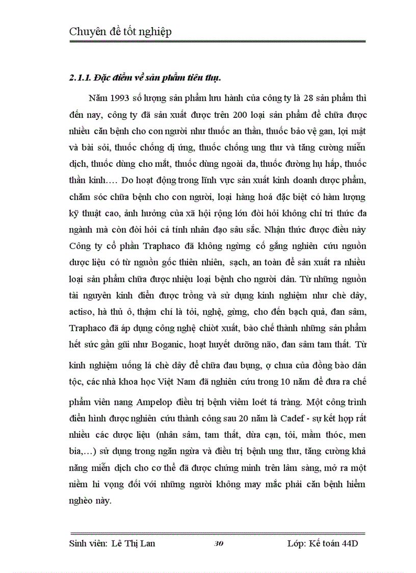 image for page Kế toán tiêu thụ thành phẩm và xác định kết quả tiêu thụ thành phẩm tại Công ty cổ phần Traphaco