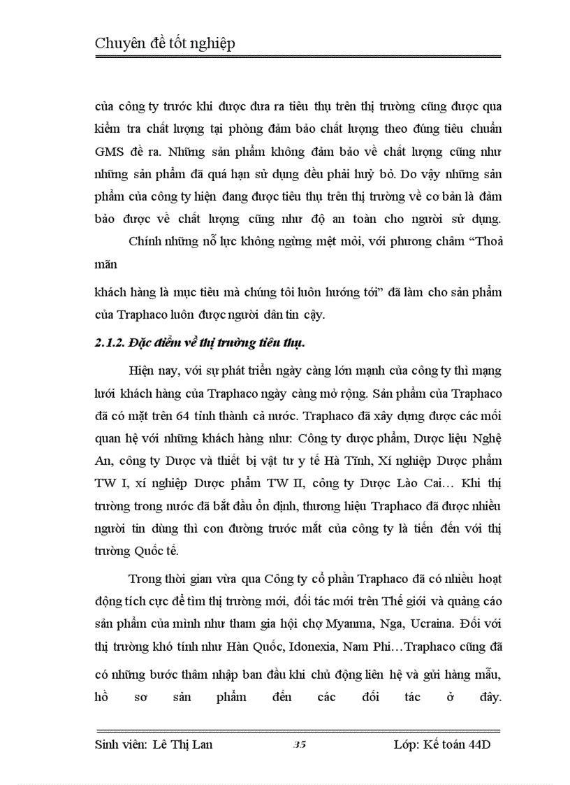 image for page Kế toán tiêu thụ thành phẩm và xác định kết quả tiêu thụ thành phẩm tại Công ty cổ phần Traphaco