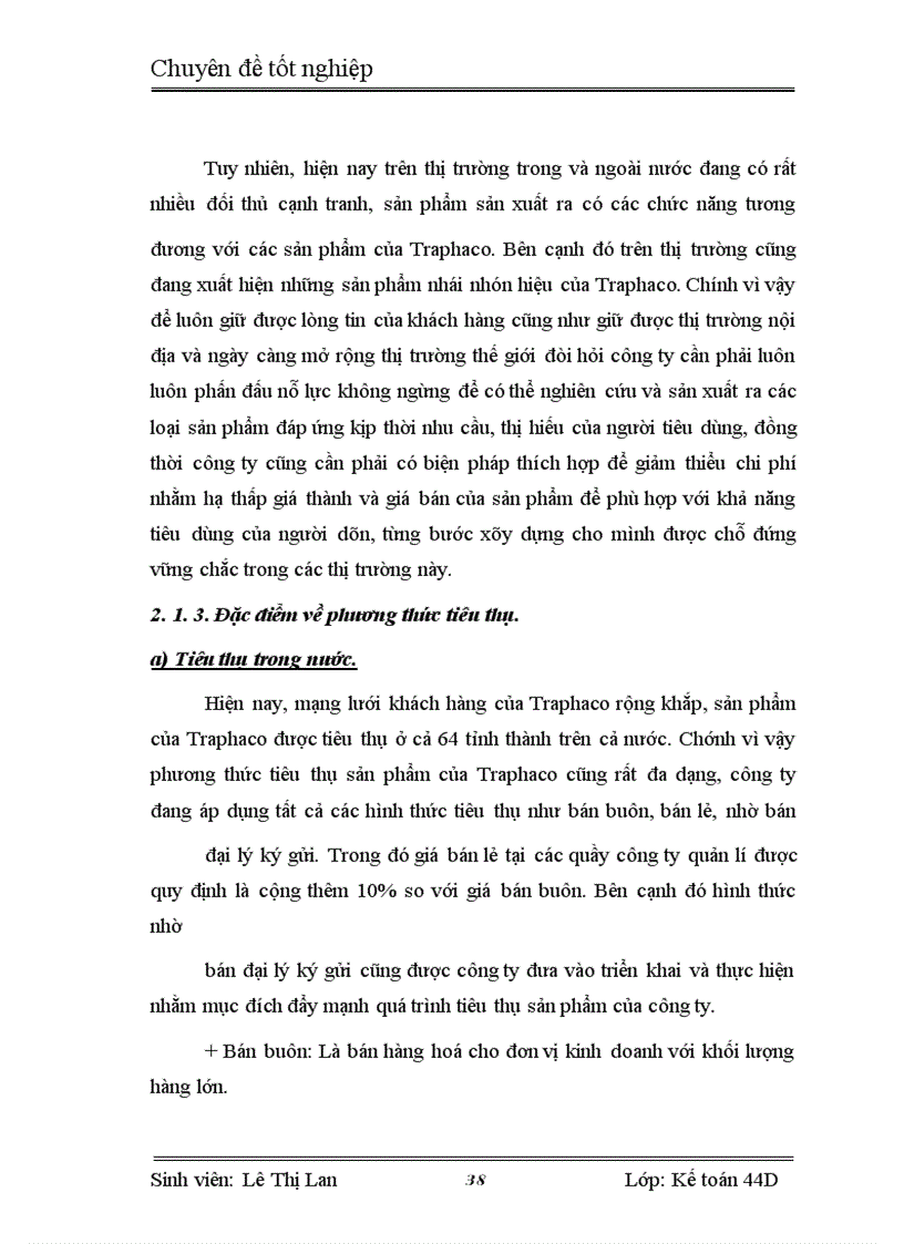 image for page Kế toán tiêu thụ thành phẩm và xác định kết quả tiêu thụ thành phẩm tại Công ty cổ phần Traphaco