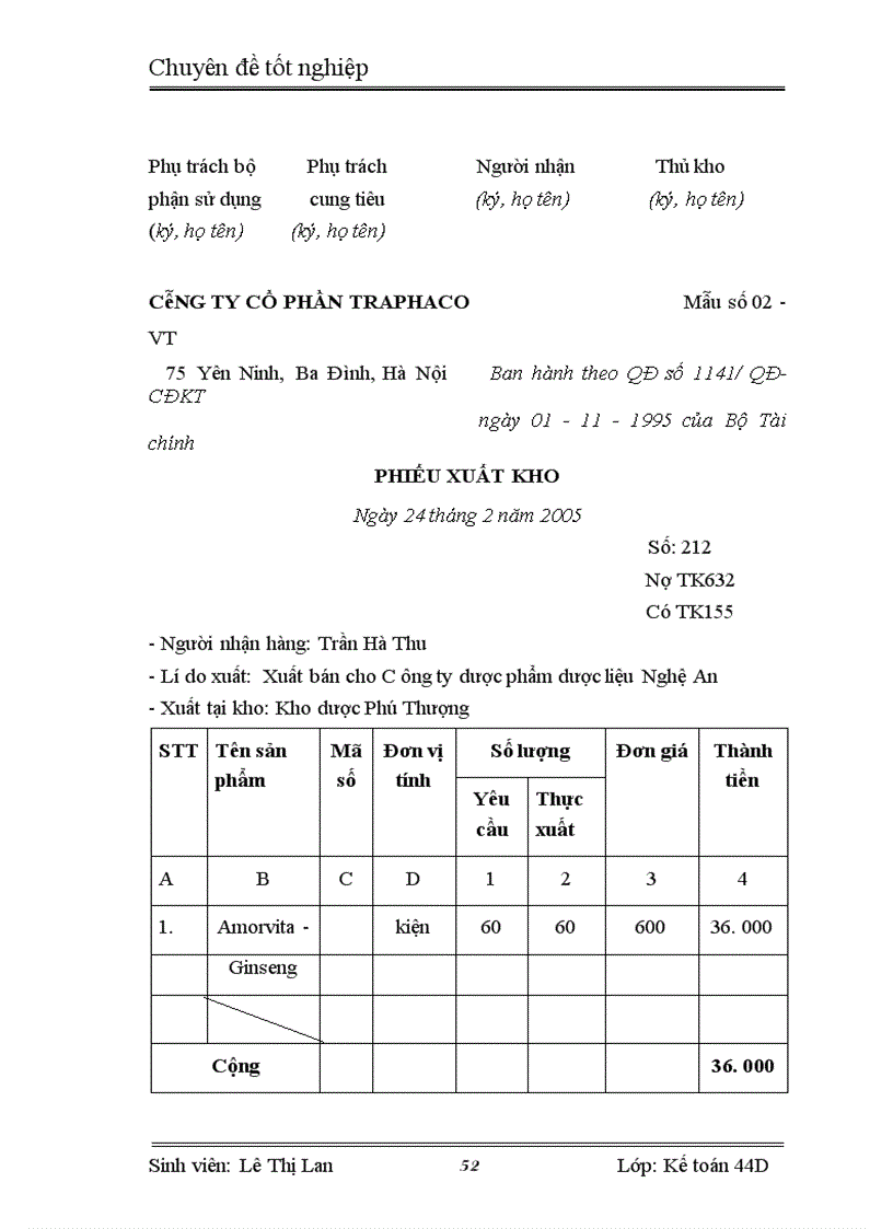 image for page Kế toán tiêu thụ thành phẩm và xác định kết quả tiêu thụ thành phẩm tại Công ty cổ phần Traphaco