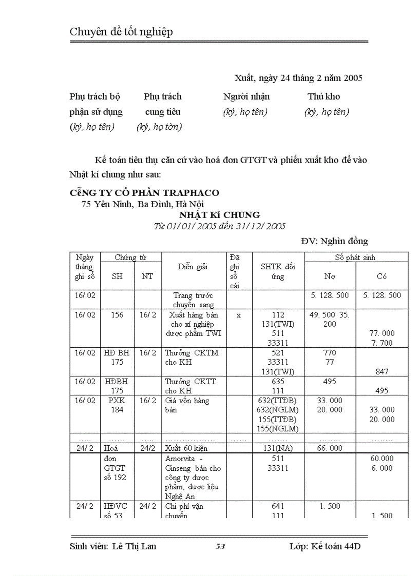 image for page Kế toán tiêu thụ thành phẩm và xác định kết quả tiêu thụ thành phẩm tại Công ty cổ phần Traphaco