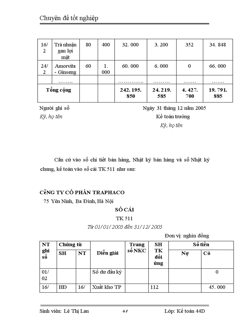 image for page Kế toán tiêu thụ thành phẩm và xác định kết quả tiêu thụ thành phẩm tại Công ty cổ phần Traphaco