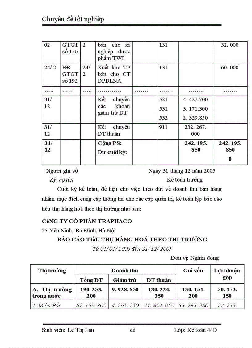 image for page Kế toán tiêu thụ thành phẩm và xác định kết quả tiêu thụ thành phẩm tại Công ty cổ phần Traphaco