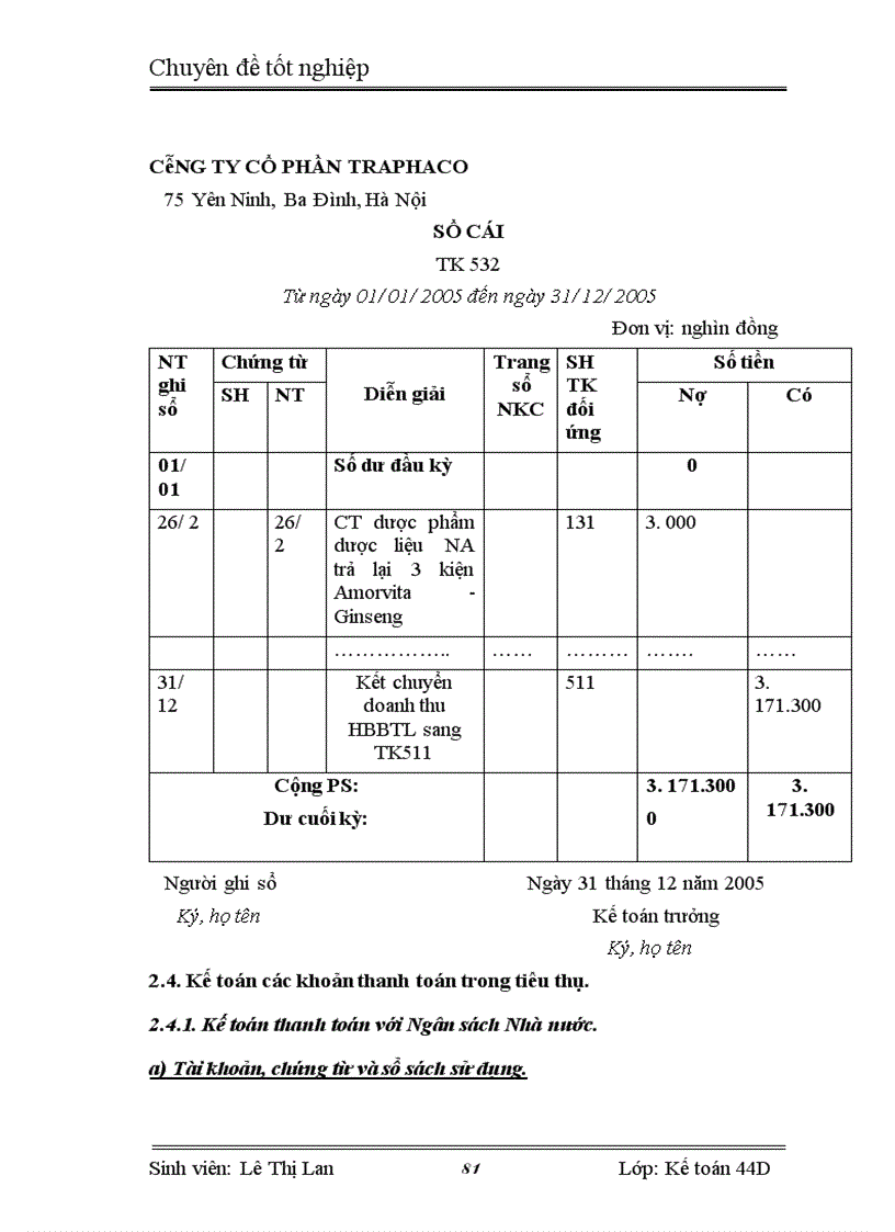 image for page Kế toán tiêu thụ thành phẩm và xác định kết quả tiêu thụ thành phẩm tại Công ty cổ phần Traphaco