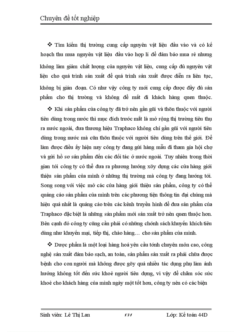 image for page Kế toán tiêu thụ thành phẩm và xác định kết quả tiêu thụ thành phẩm tại Công ty cổ phần Traphaco