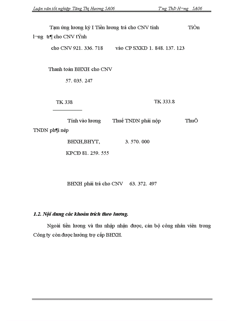 image for page Hoàn thiện công tác kế toán tiền lương và các khoản tính trích theo lương tại Công ty May 20 - BQP