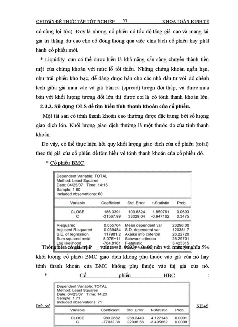 image for page Phân tích động thái giá cổ phiếu và tính thanh khoản của một số cổ phiếu trên thị trường chứng khoán VN