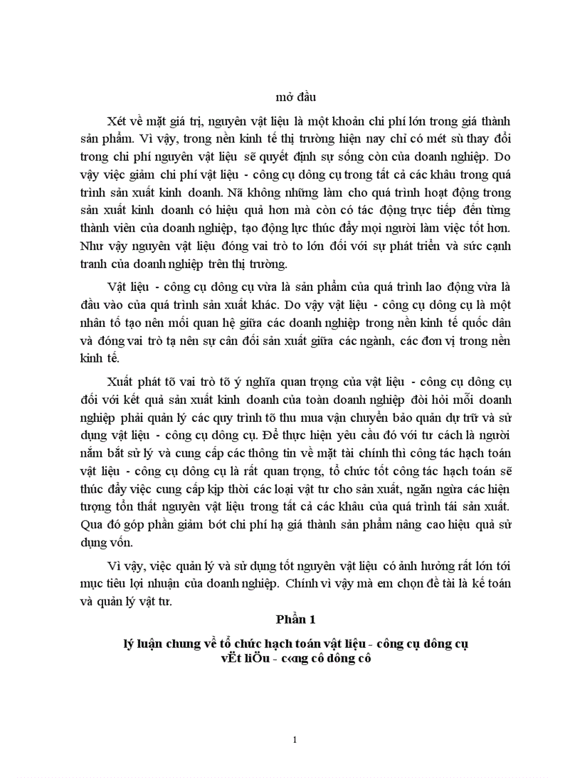 image for page Thực trạng tổ chức hạch toán nguyên vật liệu tại công ty khoá minh khai