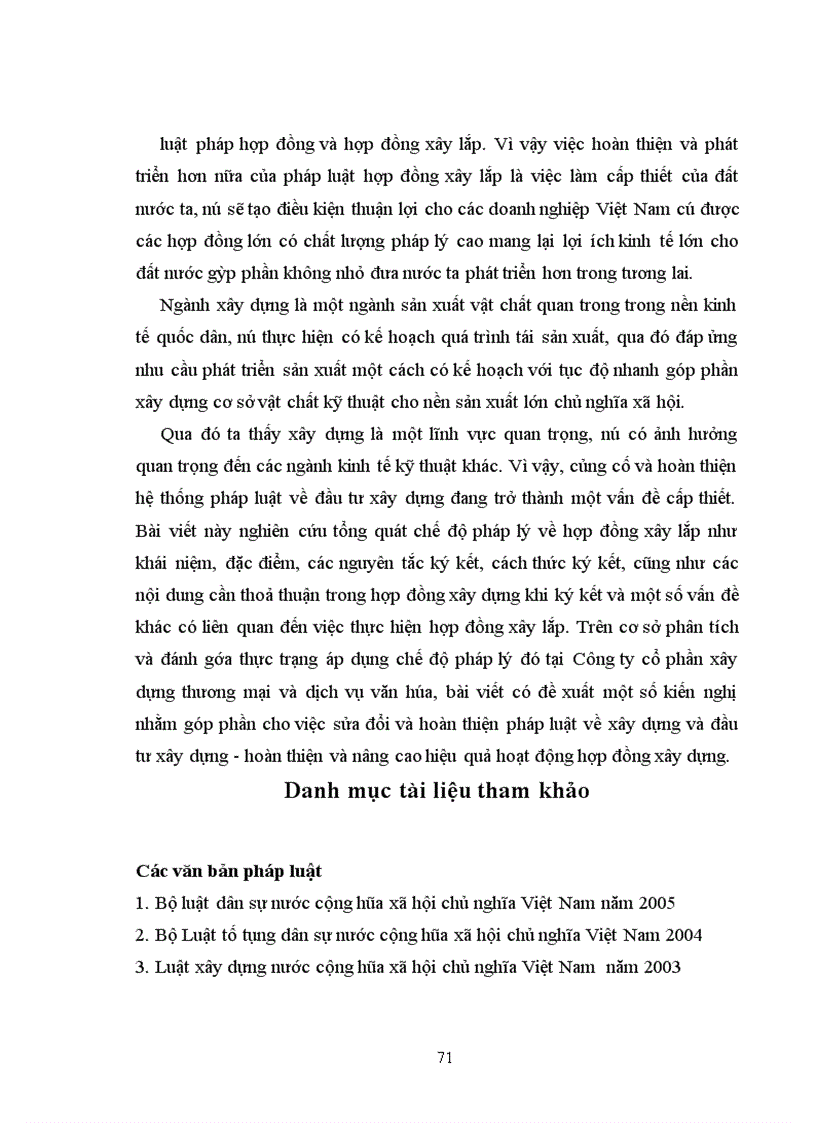 image for page Pháp luật về hợp đồng xây lắp và thực tiễn áp dụng tại công ty cổ phần xây dựng thương mại và dịch vụ văn hóa