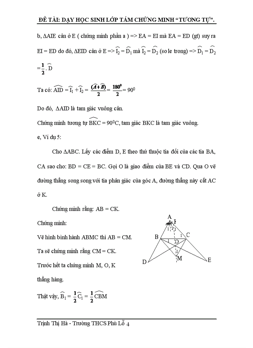 image for page Đề tài: Dạy học sinh lớp 8 chứng minh “tương tự”