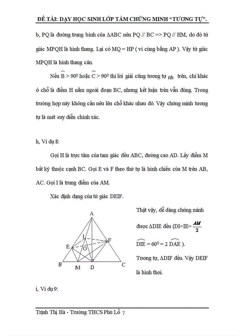 image for page Đề tài: Dạy học sinh lớp 8 chứng minh “tương tự”
