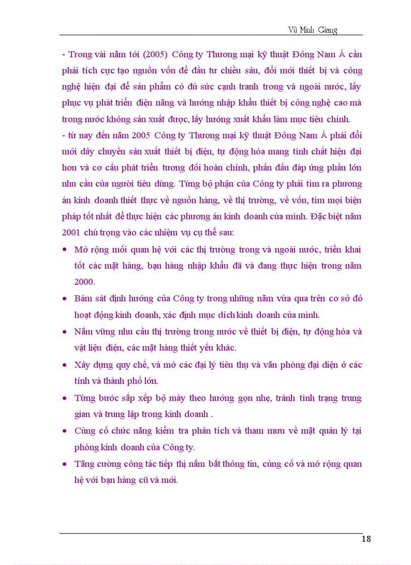 image for page Báo cáo thực tập tại Công ty Thương mại kỹ thuật Đông Nam á