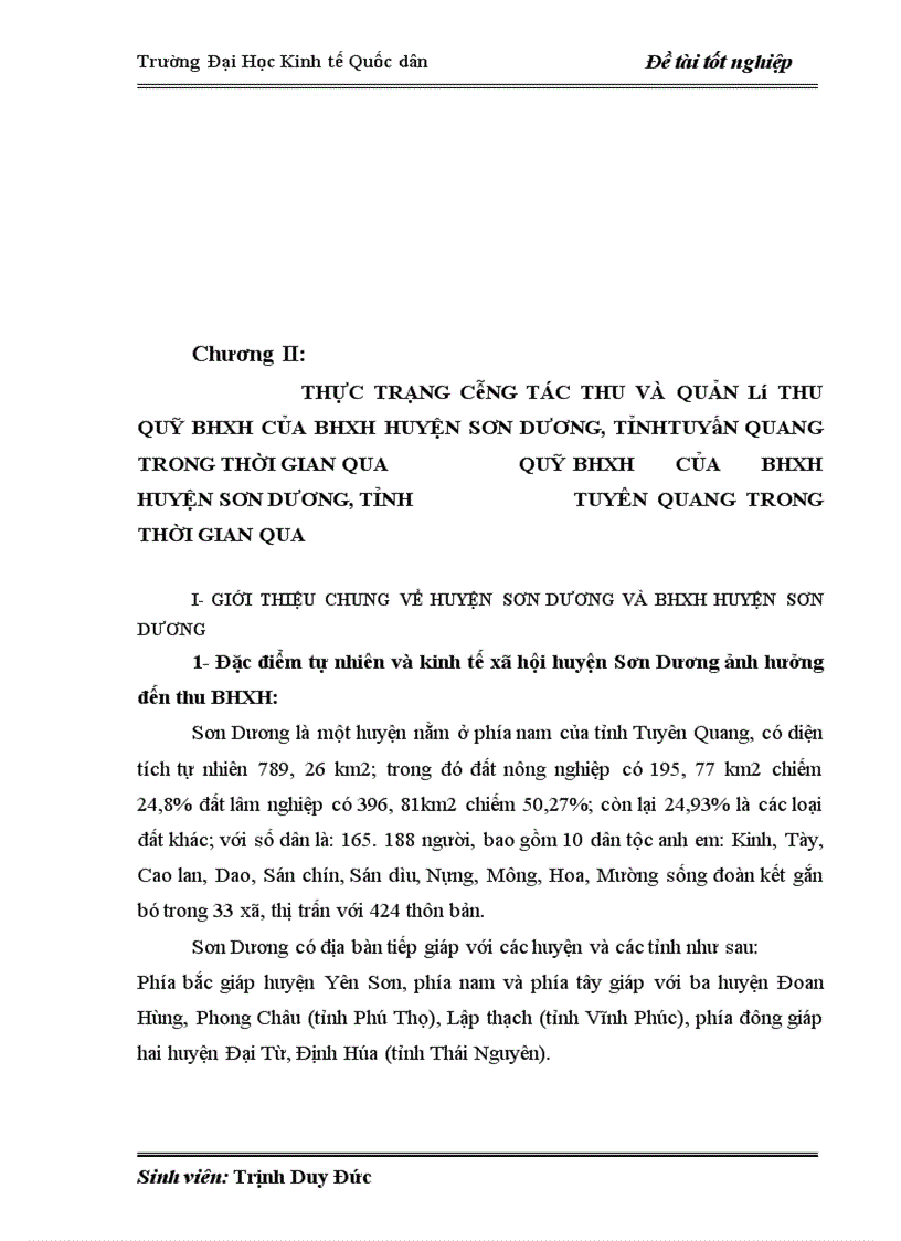 image for page Hoàn thiện quản lý thu quỹ BHXH trên địa bàn huyện Sơn Dương - tỉnh Tuyên Quang