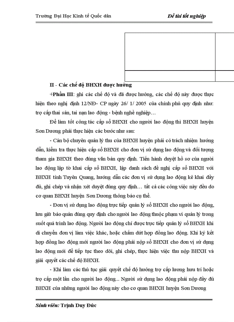 image for page Hoàn thiện quản lý thu quỹ BHXH trên địa bàn huyện Sơn Dương - tỉnh Tuyên Quang