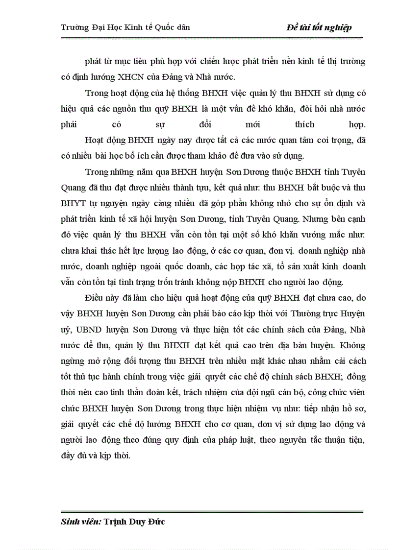 image for page Hoàn thiện quản lý thu quỹ BHXH trên địa bàn huyện Sơn Dương - tỉnh Tuyên Quang